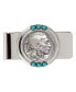 ფოტო #1 პროდუქტის Men's Buffalo Nickel Turquoise Coin Money Clip