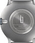 ფოტო #7 პროდუქტის Unisex Huxley Silver Blue Silver-Tone Stainless Steel Mesh Watch 40mm