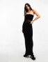 Фото #1 товара ASOS DESIGN slinky sheer cut out maxi dress in black