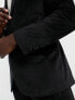 ASOS DESIGN skinny tuxedo suit jacket in velvet in black