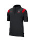 ფოტო #3 პროდუქტის Men's Black Georgia Bulldogs Coach Short Sleeve Quarter-Zip Jacket