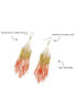 ფოტო #3 პროდუქტის Claire Ombre Beaded Fringe Earrings Coral