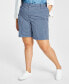 Фото #1 товара Plus Size Hollywood Gingham Bermuda Shorts