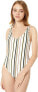 Фото #1 товара Volcom 265519 Women's Stripe Multi One Piece Swimsuit Size Medium