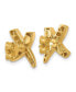 ფოტო #3 პროდუქტის 18k Yellow Gold Polished X Stud Earrings