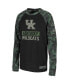 ფოტო #2 პროდუქტის Big Boys Black, Camo Kentucky Wildcats OHT Military-Inspired Appreciation Raglan Long Sleeve T-shirt