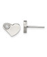 ფოტო #1 პროდუქტის Stainless Steel Polished with CZ Heart Earrings