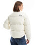 Superdry Sports puffer cropped jacket in off white Белый, 40 - фото #3