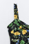 Фото #6 товара Платье миди с цветочным принтом ZARA