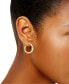 ფოტო #2 პროდუქტის Textured Angular Small Hoop Earrings in 10k Gold, 7/8"