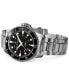 ფოტო #3 პროდუქტის Men's Swiss Automatic Khaki Navy Scuba Stainless Steel Bracelet Watch 43mm