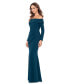 ფოტო #3 პროდუქტის Women's Off-The-Shoulder Scuba Crepe Dress