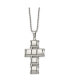 ფოტო #3 პროდუქტის Stainless Steel Polished Moveable Cross Rope Chain Necklace