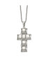 Chisel stainless Steel Polished Moveable Cross Rope Chain Necklace