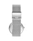 ფოტო #3 პროდუქტის Men's Silver Tone Mesh Stainless Steel Bracelet Watch 39mm