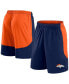 Фото #1 товара Men's Navy/Orange Denver Broncos Go Hard Shorts