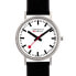 MONDAINE SBB Classic watch White / Black Leather / Brushed, 36 mm - фото #3