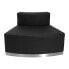 Фото #2 товара Hercules Alon Series Black Leather Convex Chair With Brushed Stainless Steel Base