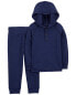 Baby 2-Piece Thermal Hooded Tee & Jogger Set 9M