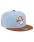 Фото #3 товара Men's Light Blue/Brown New York Knicks 2-Tone Color Pack 9FIFTY Snapback Hat