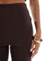 In The Style bengaline flared trousers co-ord in chocolate