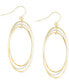 ფოტო #1 პროდუქტის Two-Tone Oval Hoop Earrings in 14k Gold