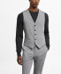 Фото #1 товара Men's Super Slim-Fit Stretch Fabric Suit Vest