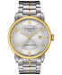 ფოტო #1 პროდუქტის Men's Swiss Automatic Luxury Powermatic 80 Two-Tone Stainless Steel Bracelet Watch 41mm