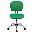 Фото #3 товара Mid-Back Bright Green Mesh Swivel Task Chair With Chrome Base