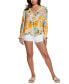 Women's Toni Ruffled V-Neck Long-Sleeve Top