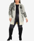 Фото #6 товара Plus Size Lena Leopard Open Front Cardigan Sweater