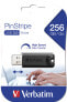 Verbatim PinStripe 3.0 - USB 3.0 Drive 256GB ? - Black - 256 GB - USB Type-A - 3.2 Gen 1 (3.1 Gen 1) - Slide - 7 g - Black