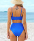 ფოტო #4 პროდუქტის Women's Wrap Bralette & Spliced High Waist Bikini Set