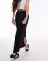 Topshop eyelet wrap low rise midi skirt in black 36 - фото #4