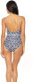 Фото #2 товара Jessica Simpson 256153 Women's V Neck One Piece Swimsuit Size Medium