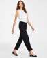 Фото #4 товара Women's Knit Wide-Leg Pull-On Pants, Regular & Short Lengths, Created for Macy's