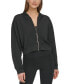 Фото #3 товара Women's Textured-Jacquard Long-Sleeve Hoodie