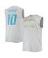 Фото #1 товара Men's Justin Herbert Heathered Gray Los Angeles Chargers Big and Tall Player Name and Number Muscle Tank Top