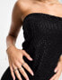 Фото #4 товара Heiress Beverly Hills premium all over diamante bandeau bodycon column maxi dress in black