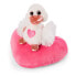 NICI Love Swan White 10 cm On Heart Teddy