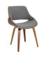 Фото #1 товара Fabrizzi Mid-Century Modern Dining Accent Chair Fabric