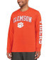 Фото #5 товара Men's Orange Clemson Tigers Distressed Arch Over Logo Long Sleeve Hit T-shirt