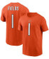 Фото #1 товара Men's Justin Fields Orange Chicago Bears 2021 NFL Draft First Round Pick Player Name Number T-shirt