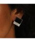 ფოტო #3 პროდუქტის Women's Block Stud Earrings