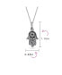 ფოტო #4 პროდუქტის Amulet Talisman Filigree Hamsa Hand Of God Star Of David Pendant Necklace For Women For Teen Black Oxidized .925 Sterling Silver