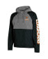 ფოტო #3 პროდუქტის Women's Black Texas Longhorns Colorblocked Packable Raglan Half-Zip Hoodie Jacket