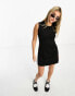 Weekday Johanna sleeveless mini dress in black