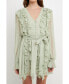 ფოტო #2 პროდუქტის Women's Button Down Ruffle Mini Dress