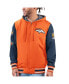 Фото #1 товара Men's Orange, Navy Denver Broncos Commemorative Reversible Full-Zip Jacket