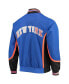 Men's New York Knicks Blue Hardwood Classics 75th Anniversary Authentic Warmup Full-Snap Jacket